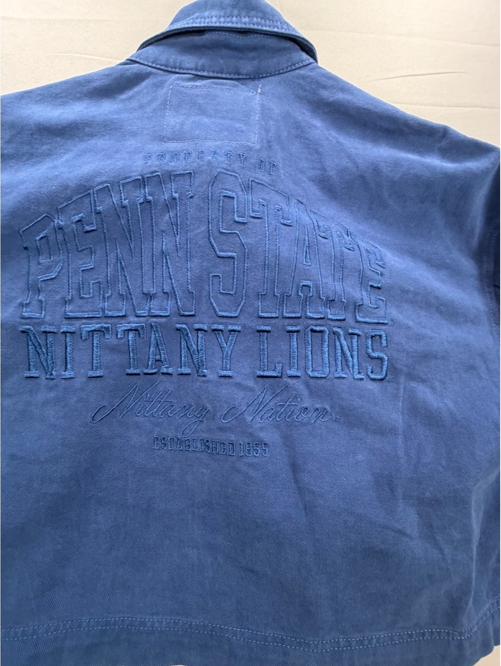 Gameday Social Penn State Nittany Lions Women’s Button Cropped Shacket Navy